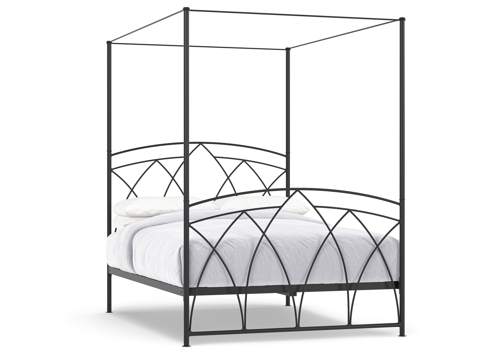 metal four poster bed