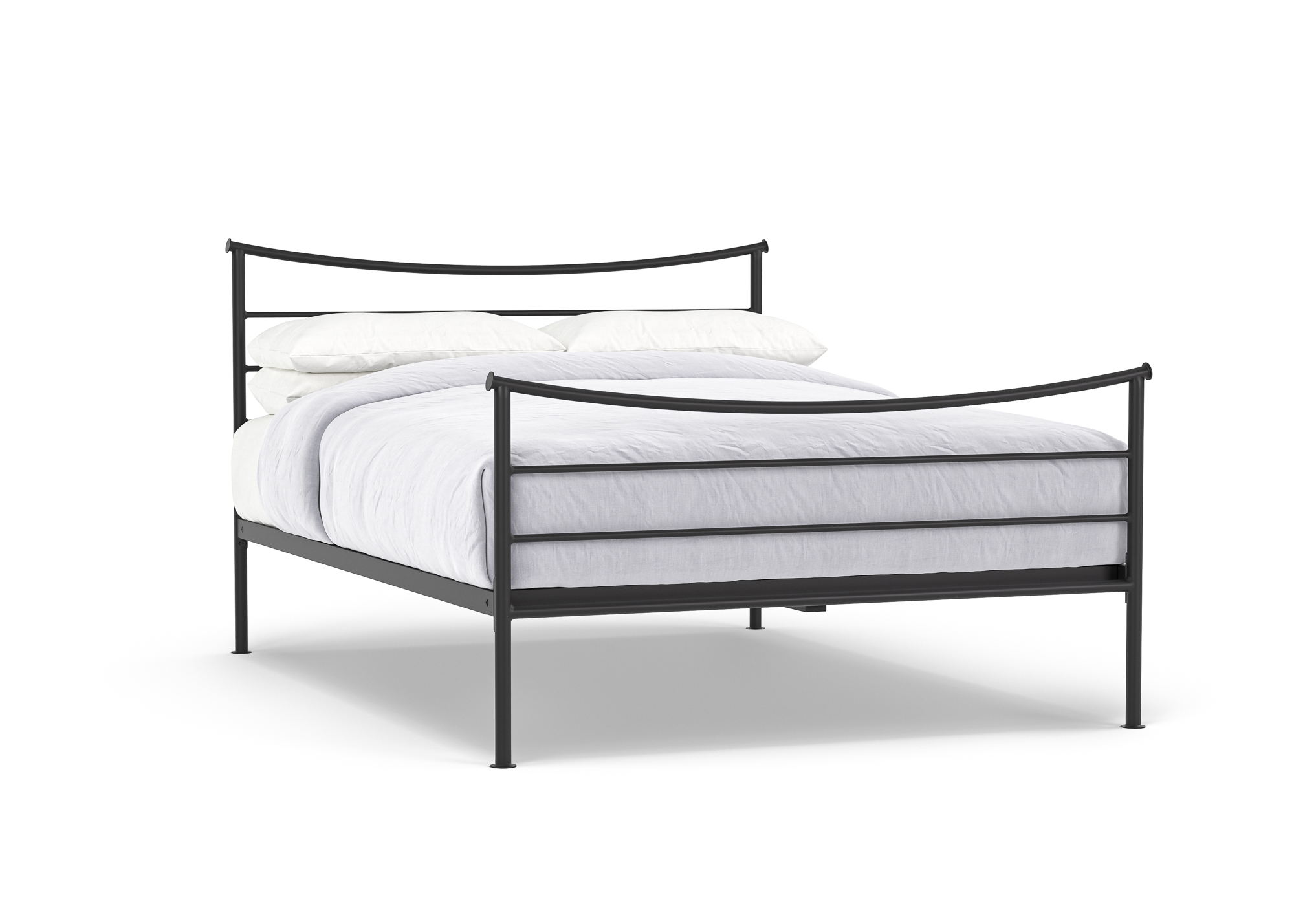 black iron bed