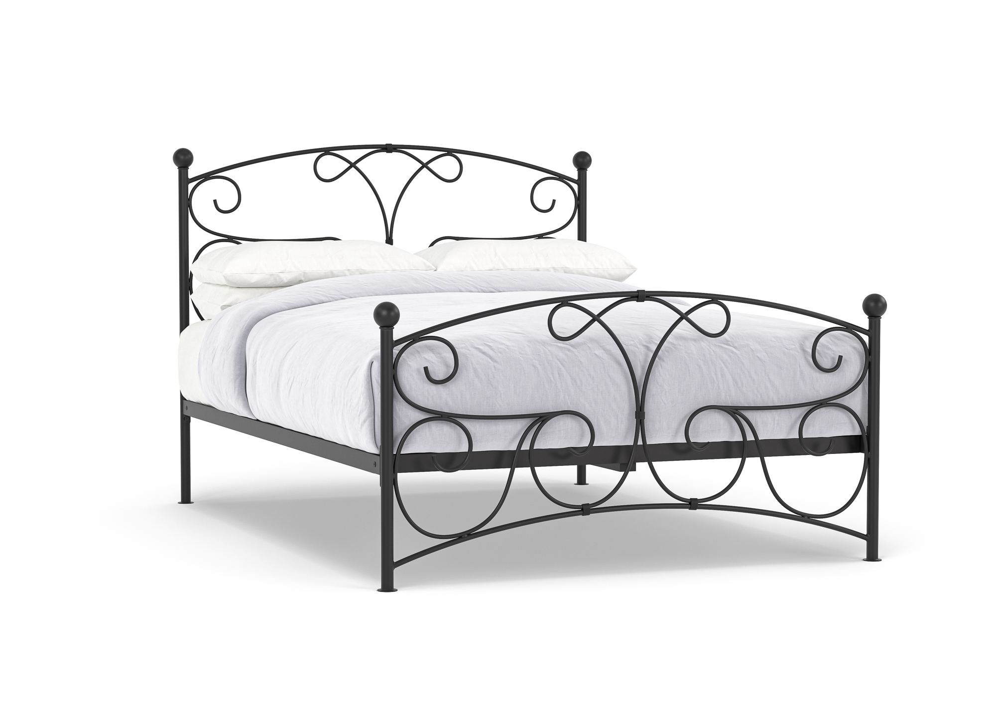 black iron bed frame