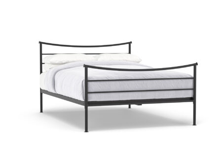 black iron bed