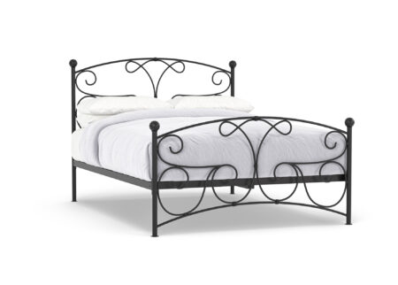 black iron bed frame