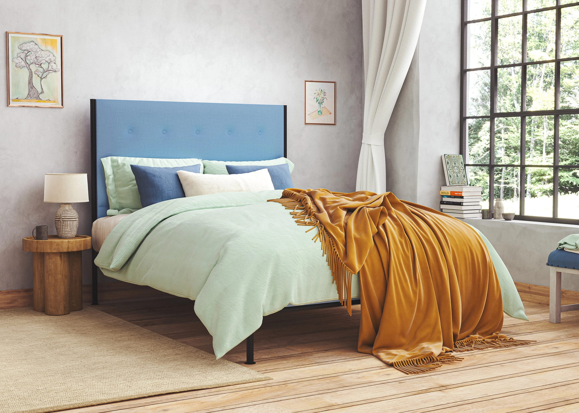 crushed velvet bed