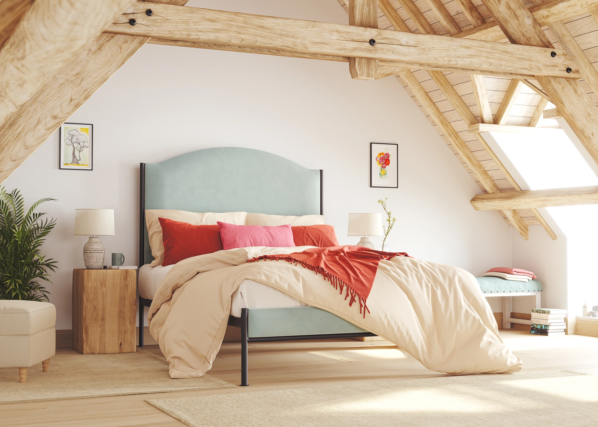 super king upholstered bed