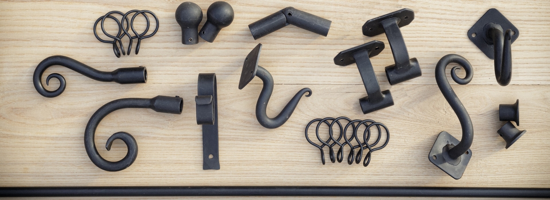 wrought iron curtain pole