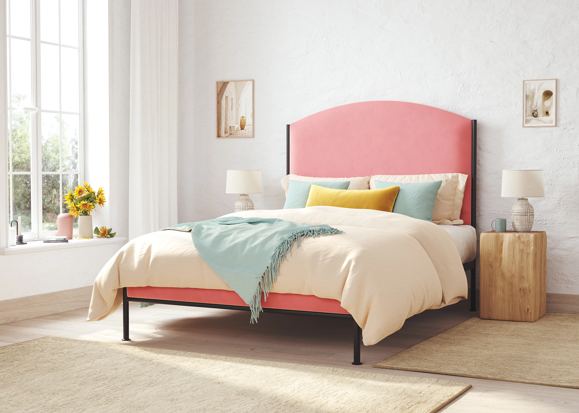 upholstered bed frame