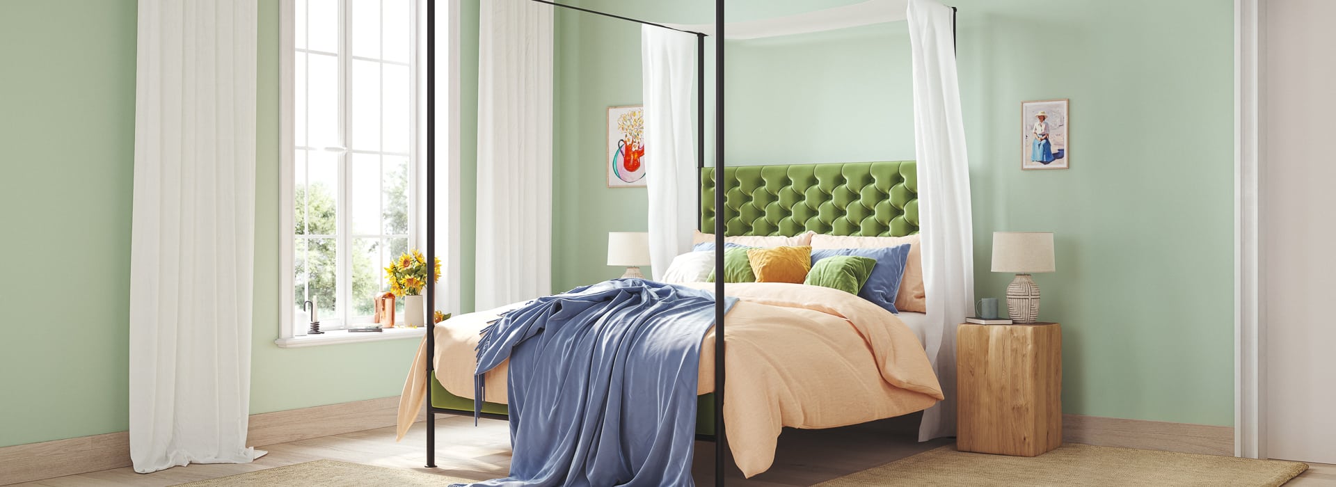 Upholstered Four Poster